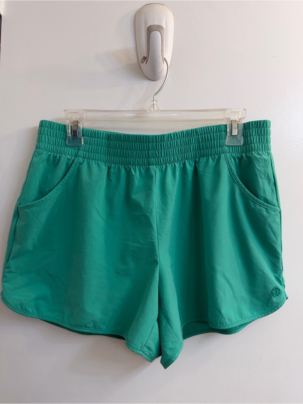 Lilly Pulitzer Teal Elastic-Waist Athletic Shorts
